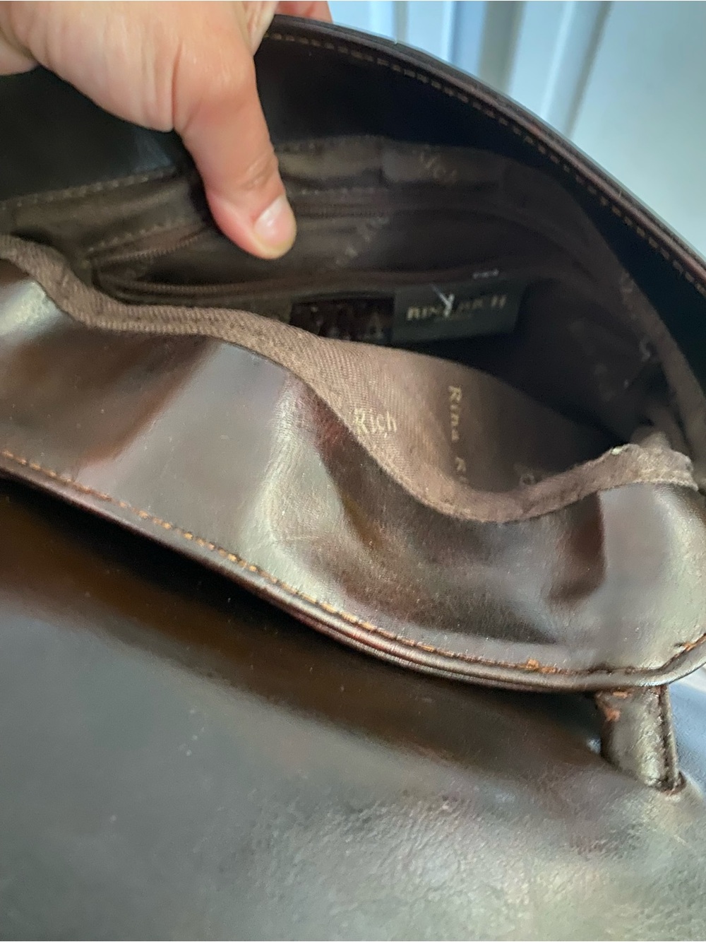 Vintage Rina Richi x Prada collab Brown Leather bag - Picture 10 of 11